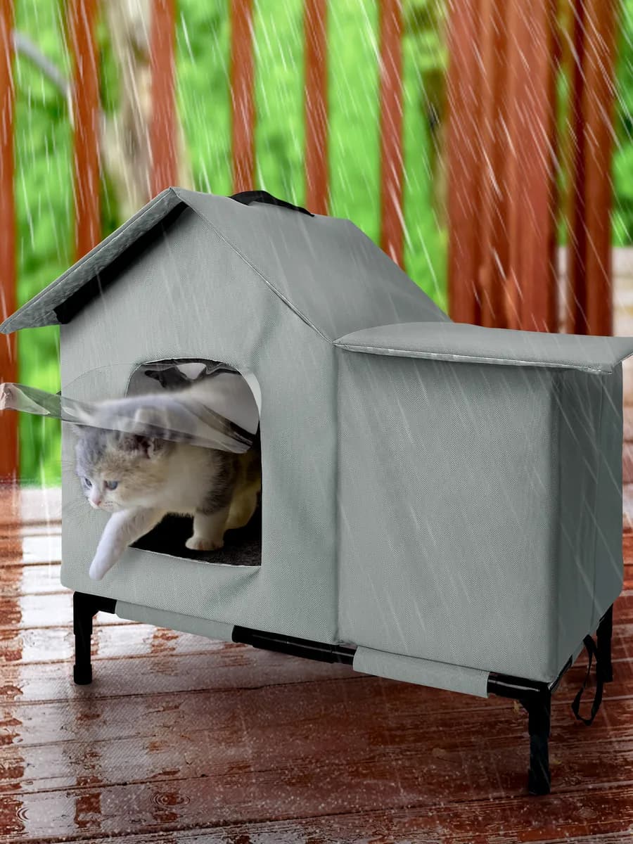 домик для кошки уличные с кронштейном 10см