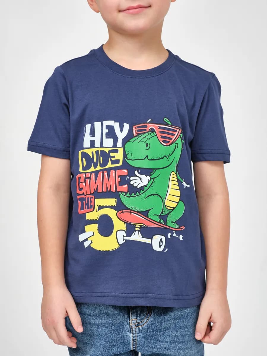 Футболка с принтом хлопок