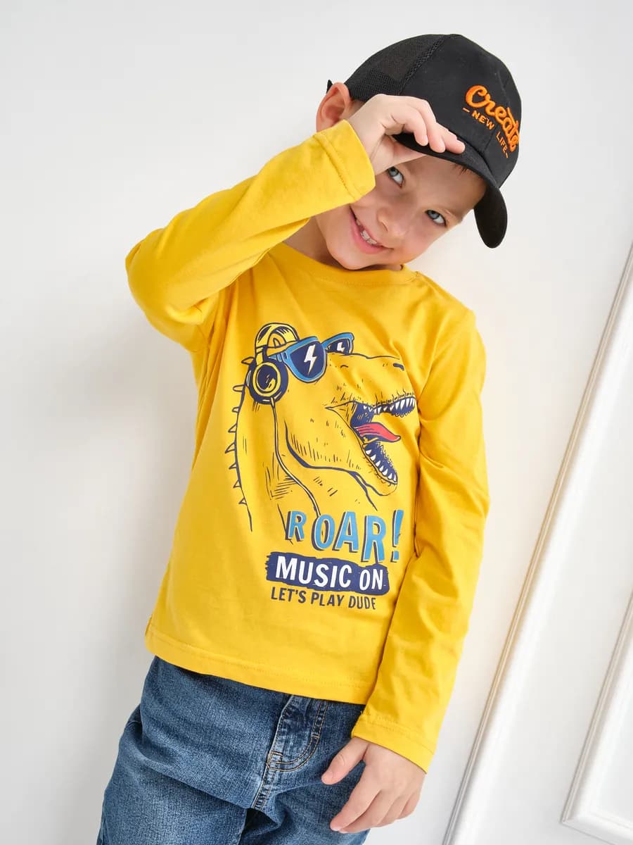 Лонгслив повседневный принт в садик