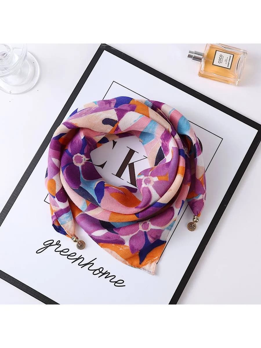 Платок на голову и шею осенний