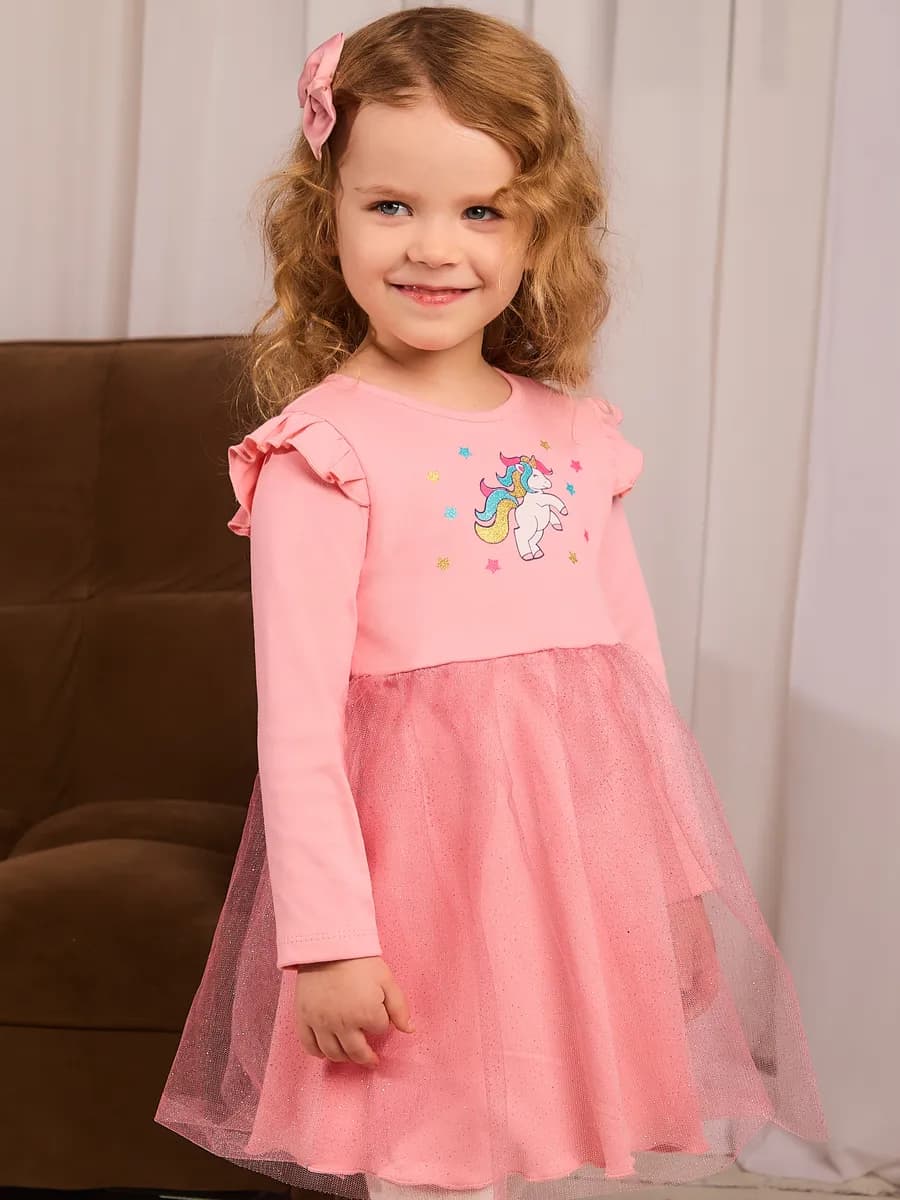 Платье нарядное праздничное детское, юбка с фатином