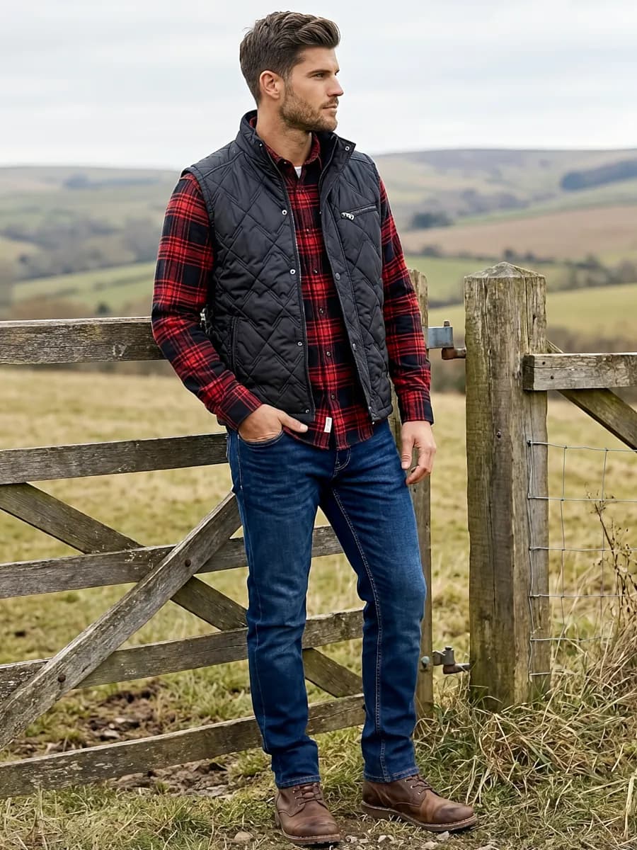 Жилетка стеганая утепленная безрукавка на молнии демисезон - фото 1