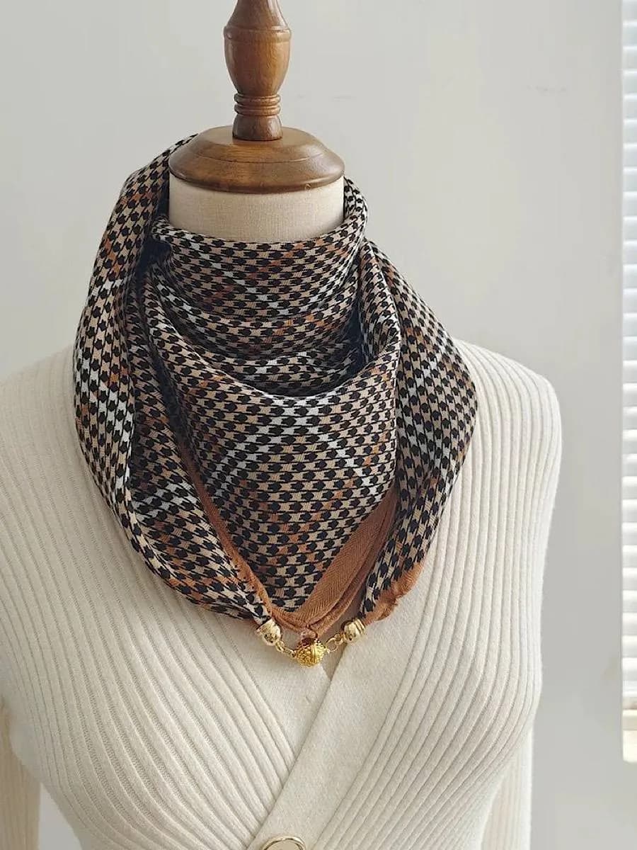 Платок на голову и шею осенний