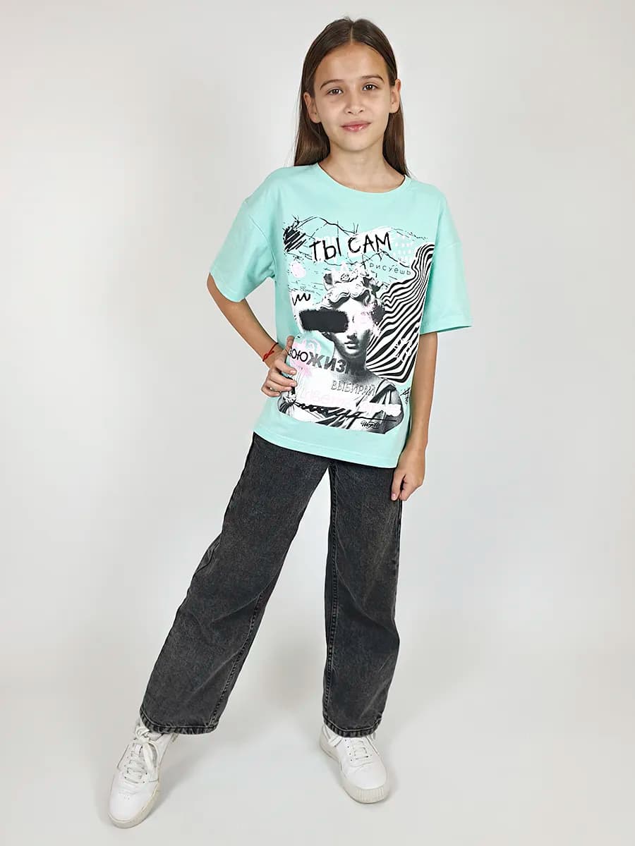 Футболка оверсайз для подростка хлопок