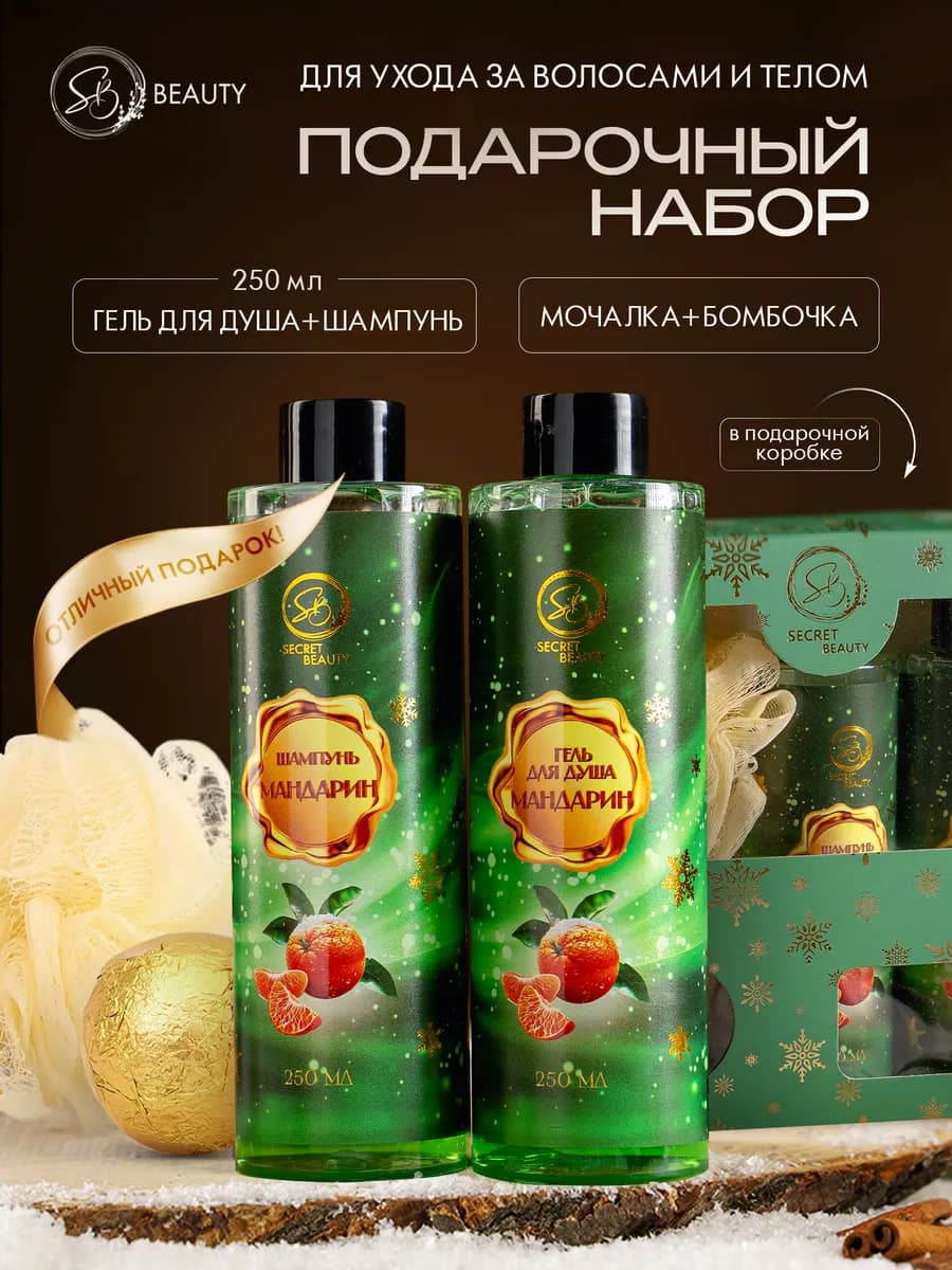 Новогодний подарочный набор уходовой косметики бьюти бокс