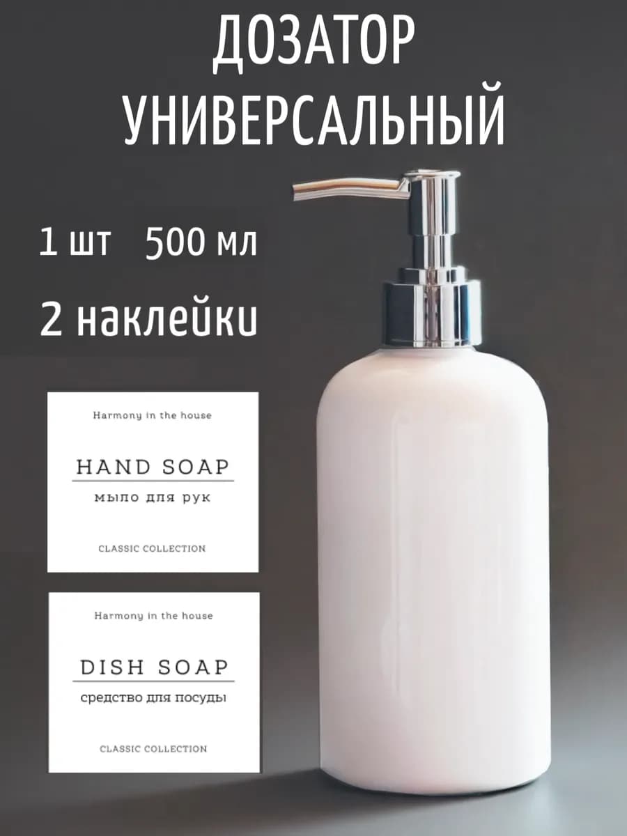 Флакон с дозатором для жидкого мыла и моющих средств