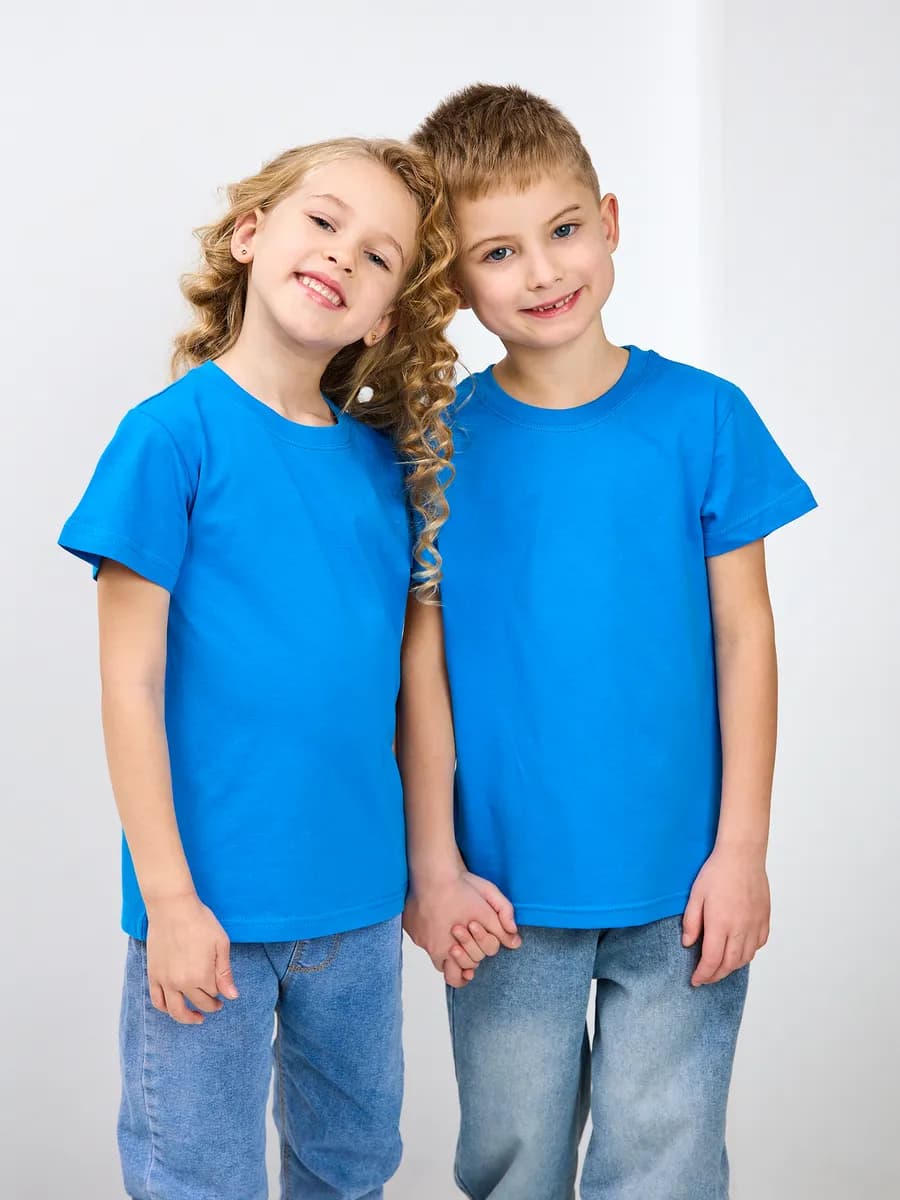 Футболка детская однотонная в школу и садик