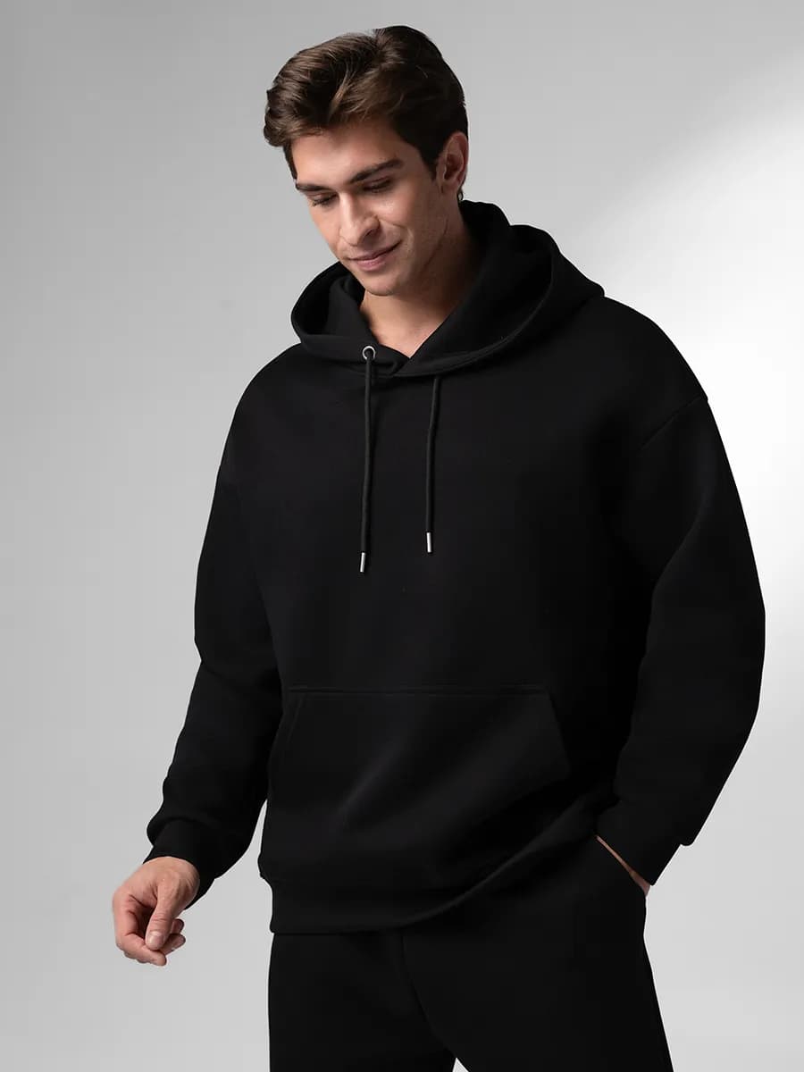 Худи мужское с капюшоном без начеса оверсайз - фото 1