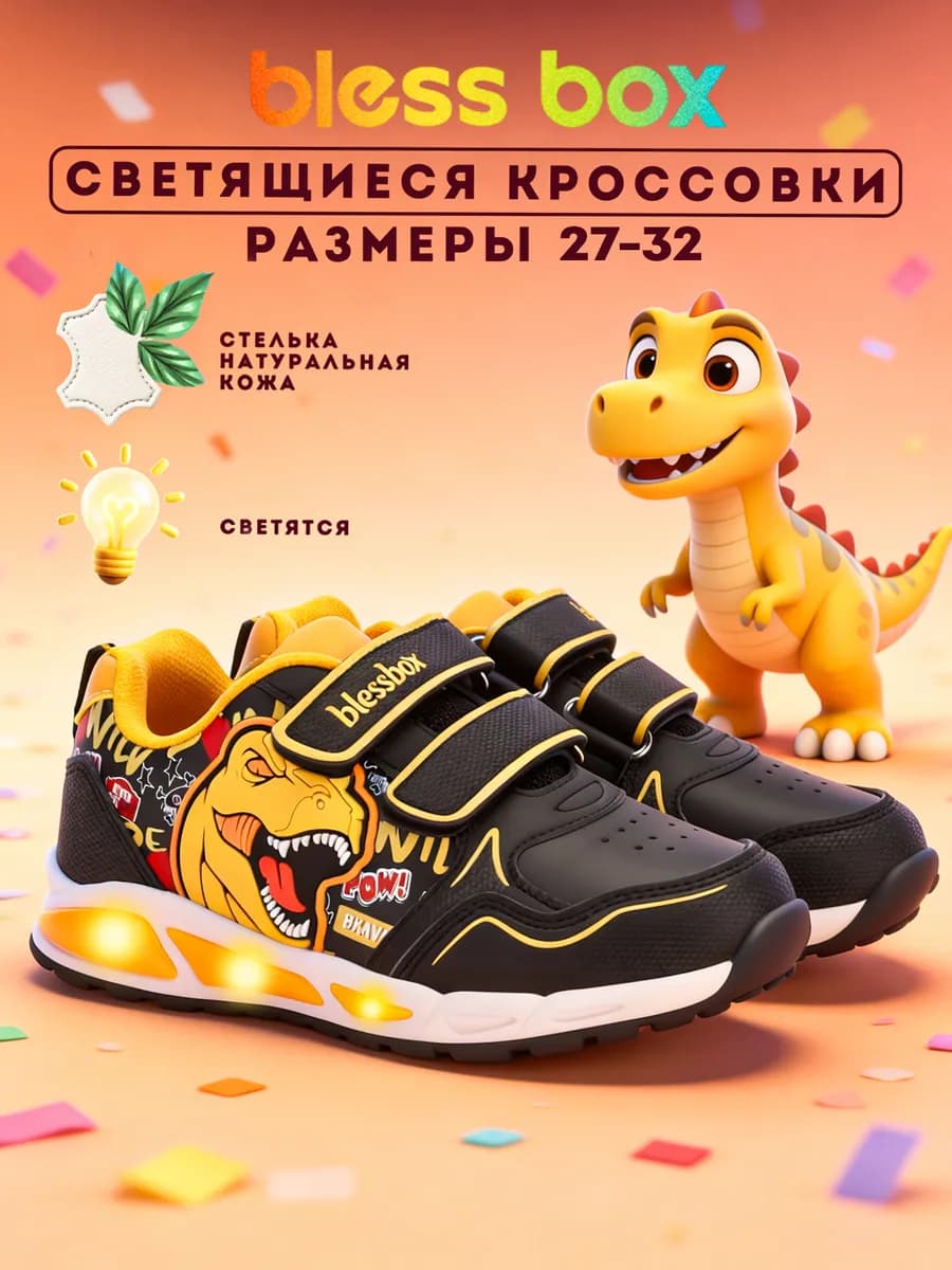Кроссовки со светящийся подошвой