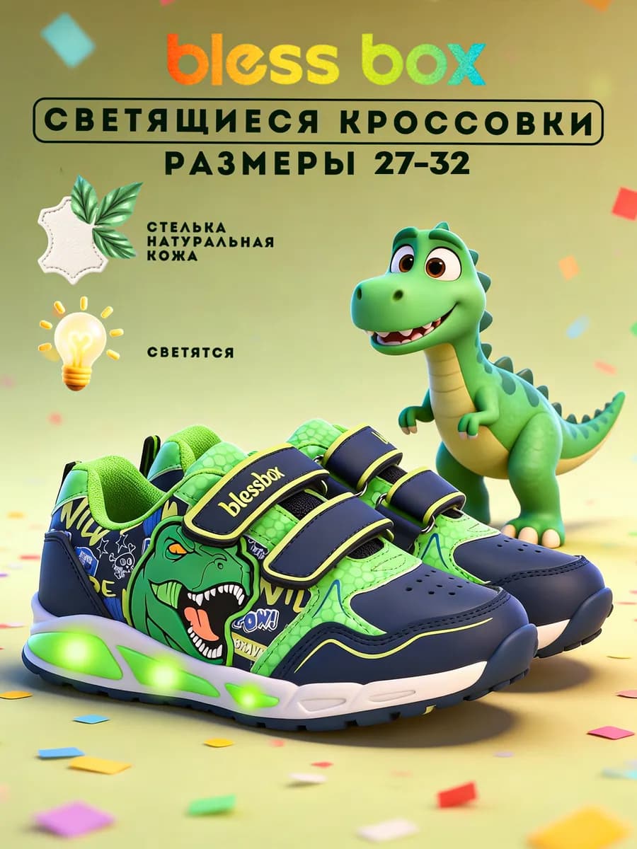 Кроссовки со светящийся подошвой
