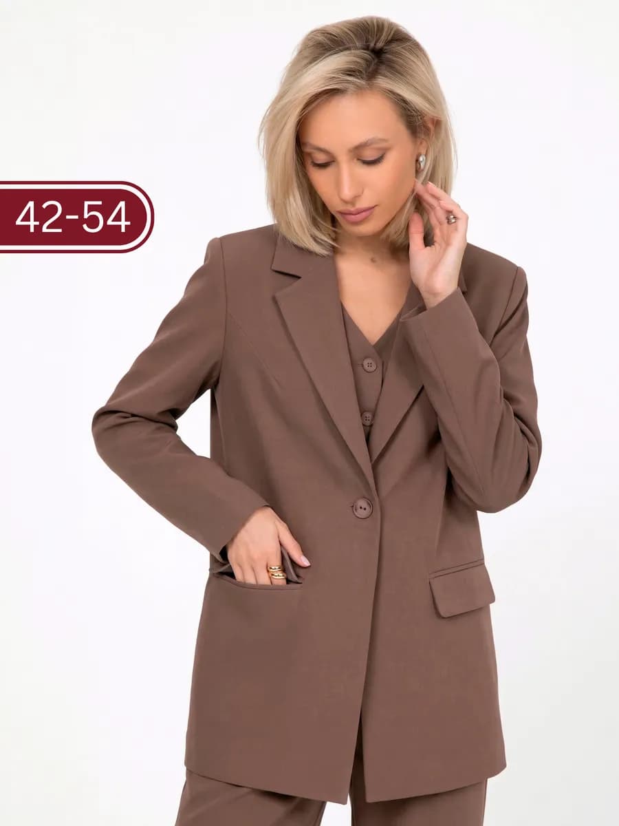 Пиджак праздничный женский коричневый