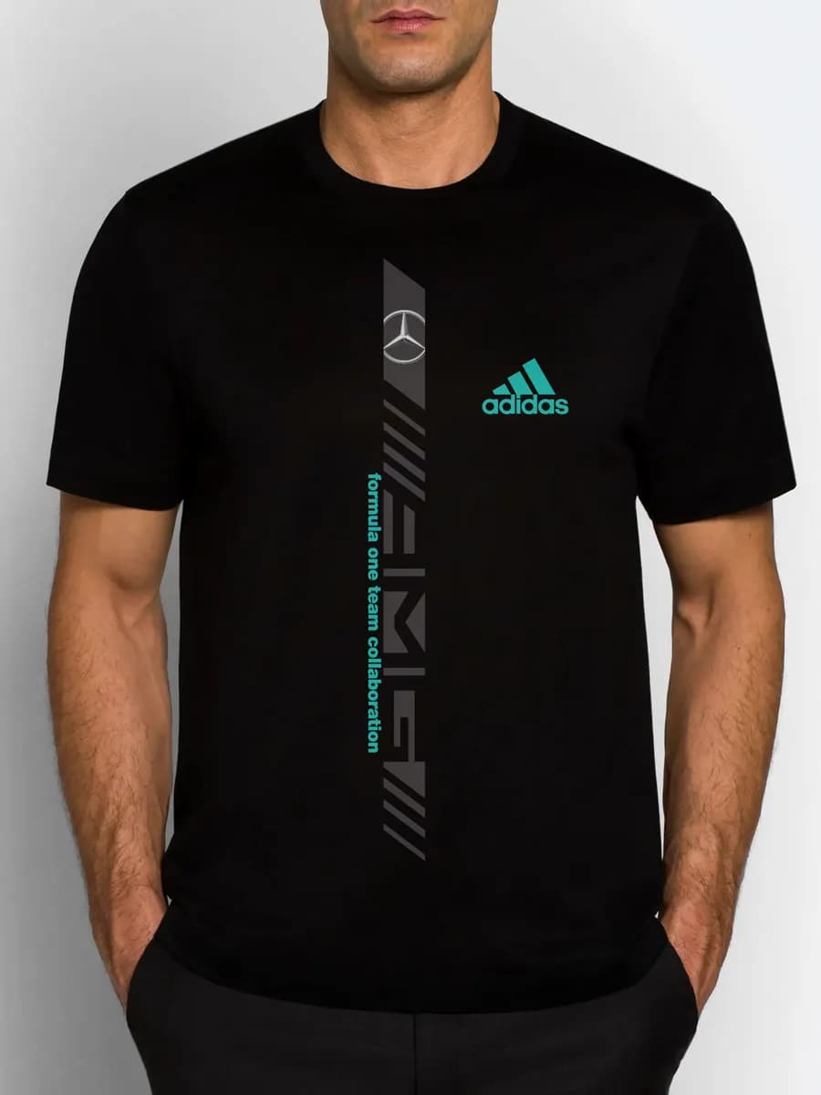 Футболка с принтом базовая плотная хлопок