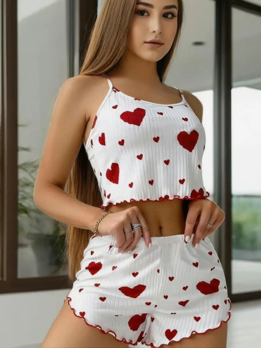 Пижама с шортами и майкой