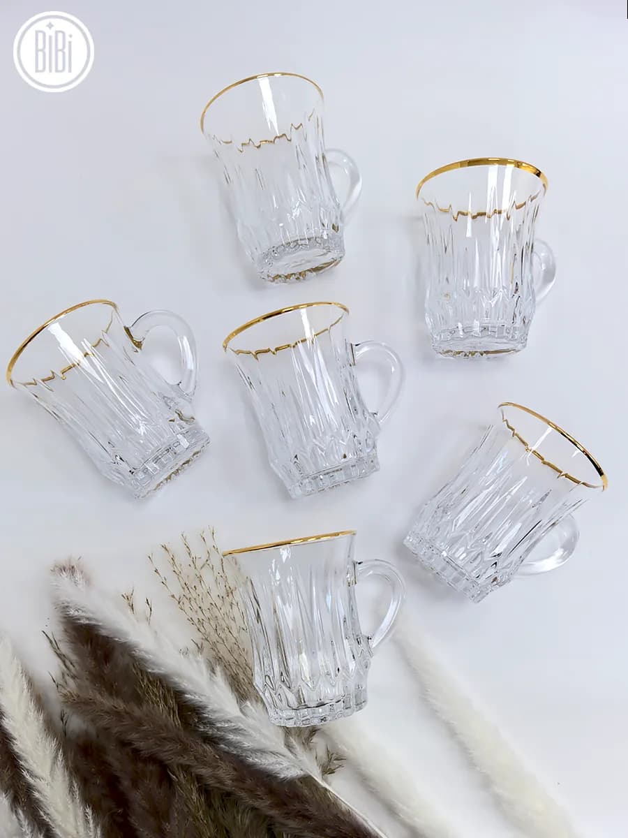 Набор стеклянных кружек 6 шт 210 мл