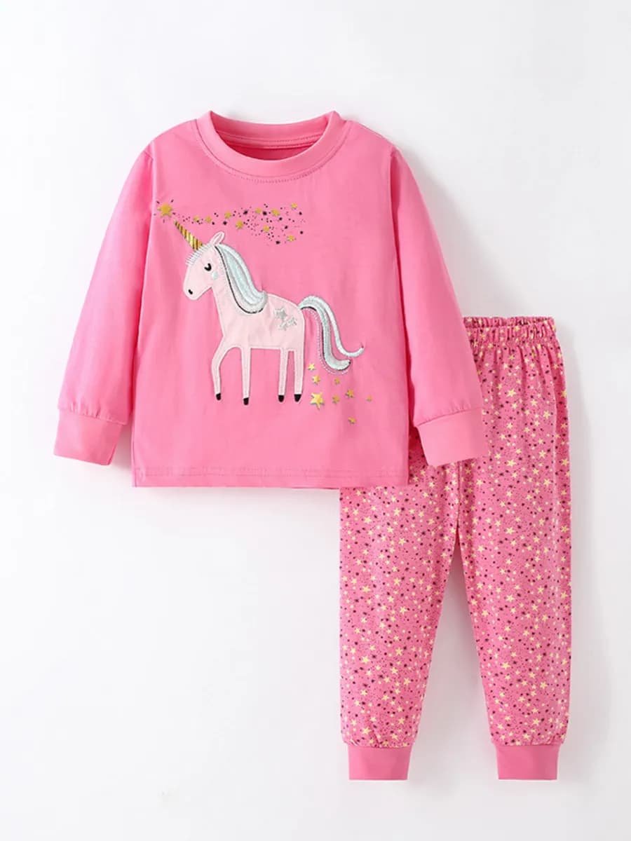 Пижама с единорогом детская со штанами