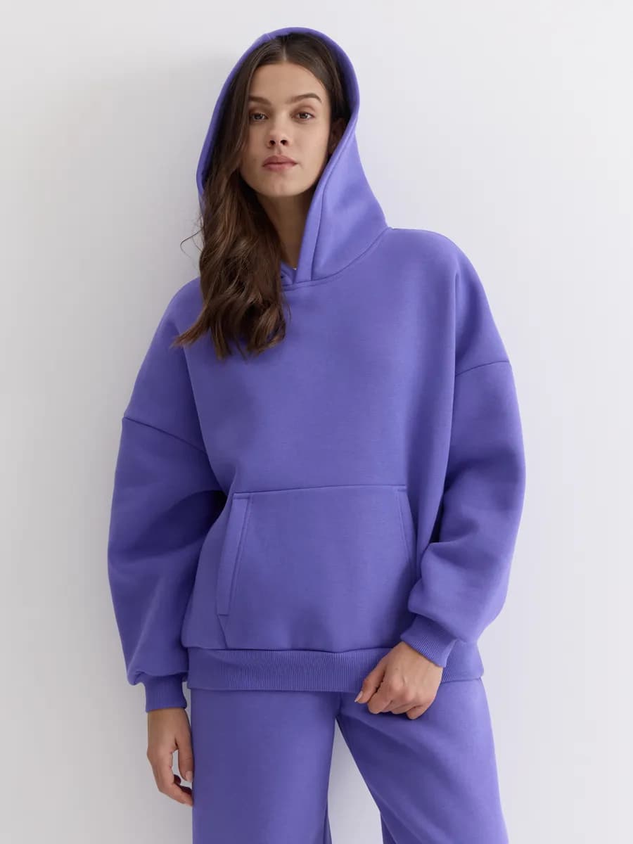 Костюм спортивный оверсайз теплый с начесом - фото 1