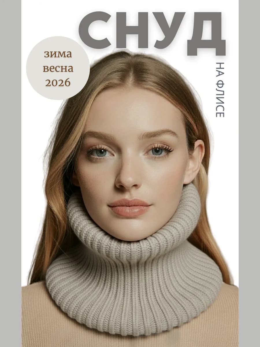 Снуд с подкладкой осень зима 2025