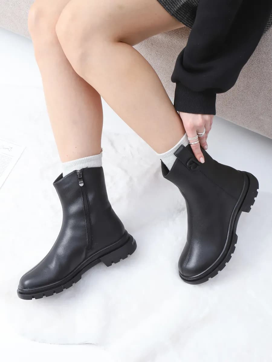 Ботинки челси зимние с шерстью - фото 1