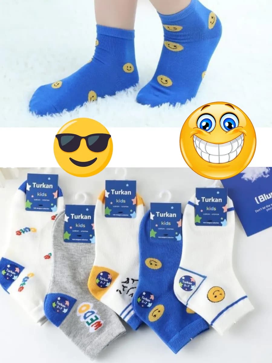 Носки Смайлик 5 пар - фото 1