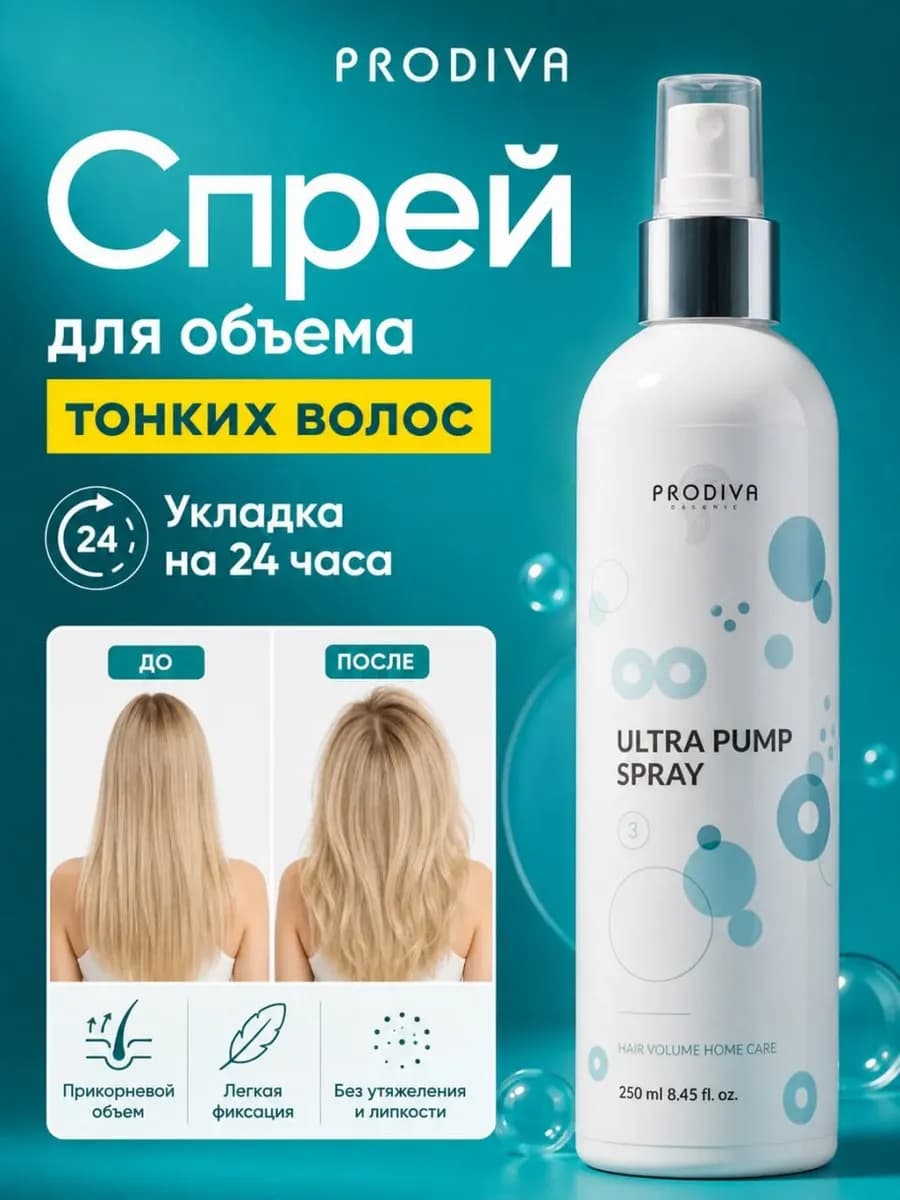 Спрей для прикорневого объема волос, 250 мл