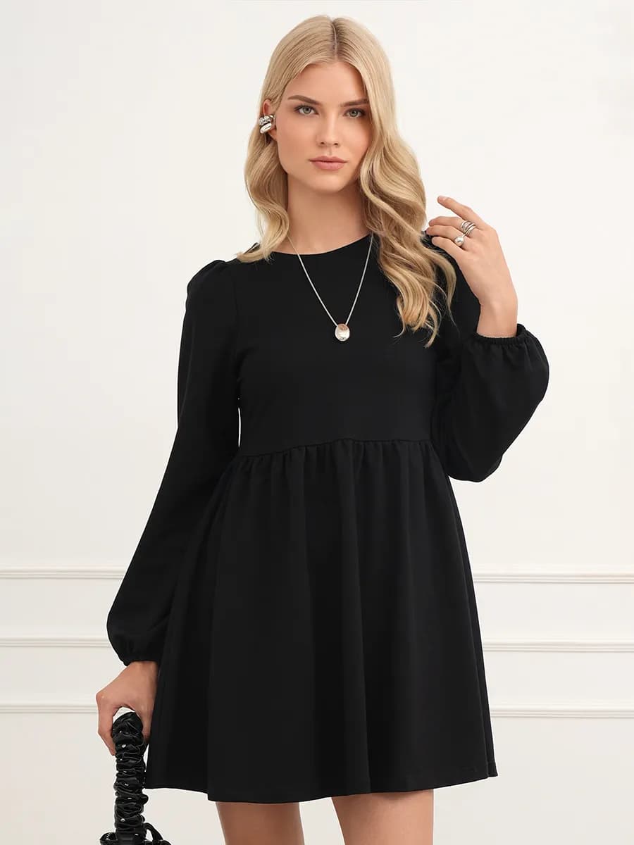 Платье трапеция офисное из футера