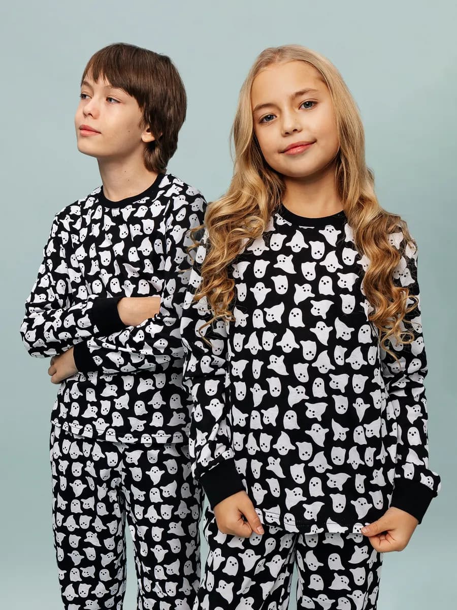 Пижама детская для девочки и мальчика хлопок Привидения