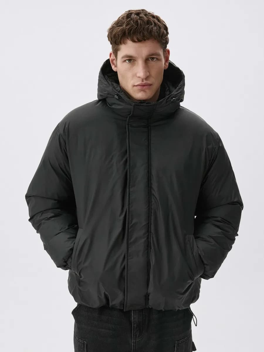 Демисезонная куртк базовая с капюшоном