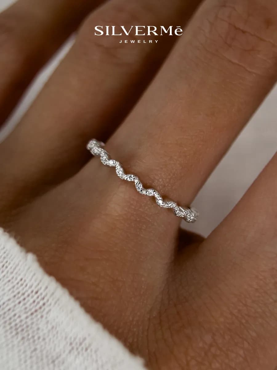 Кольцо серебряное помолвочное серебро 925 дорожка