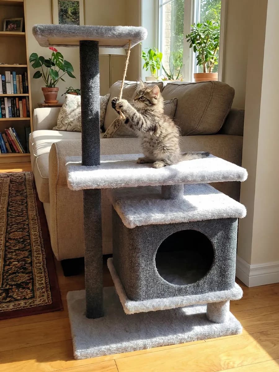 Домик для кошки с когтеточкой