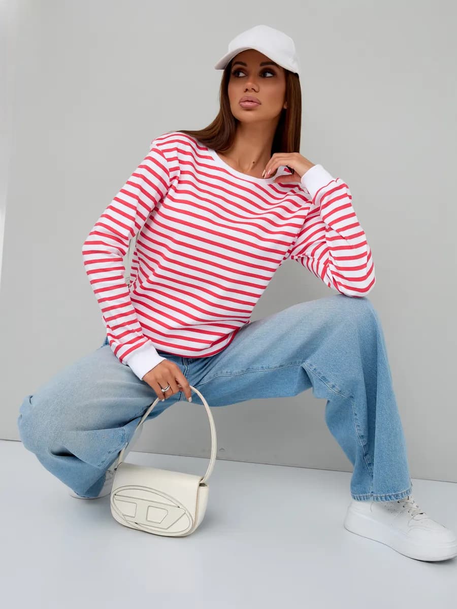 Лонгслив в полоску