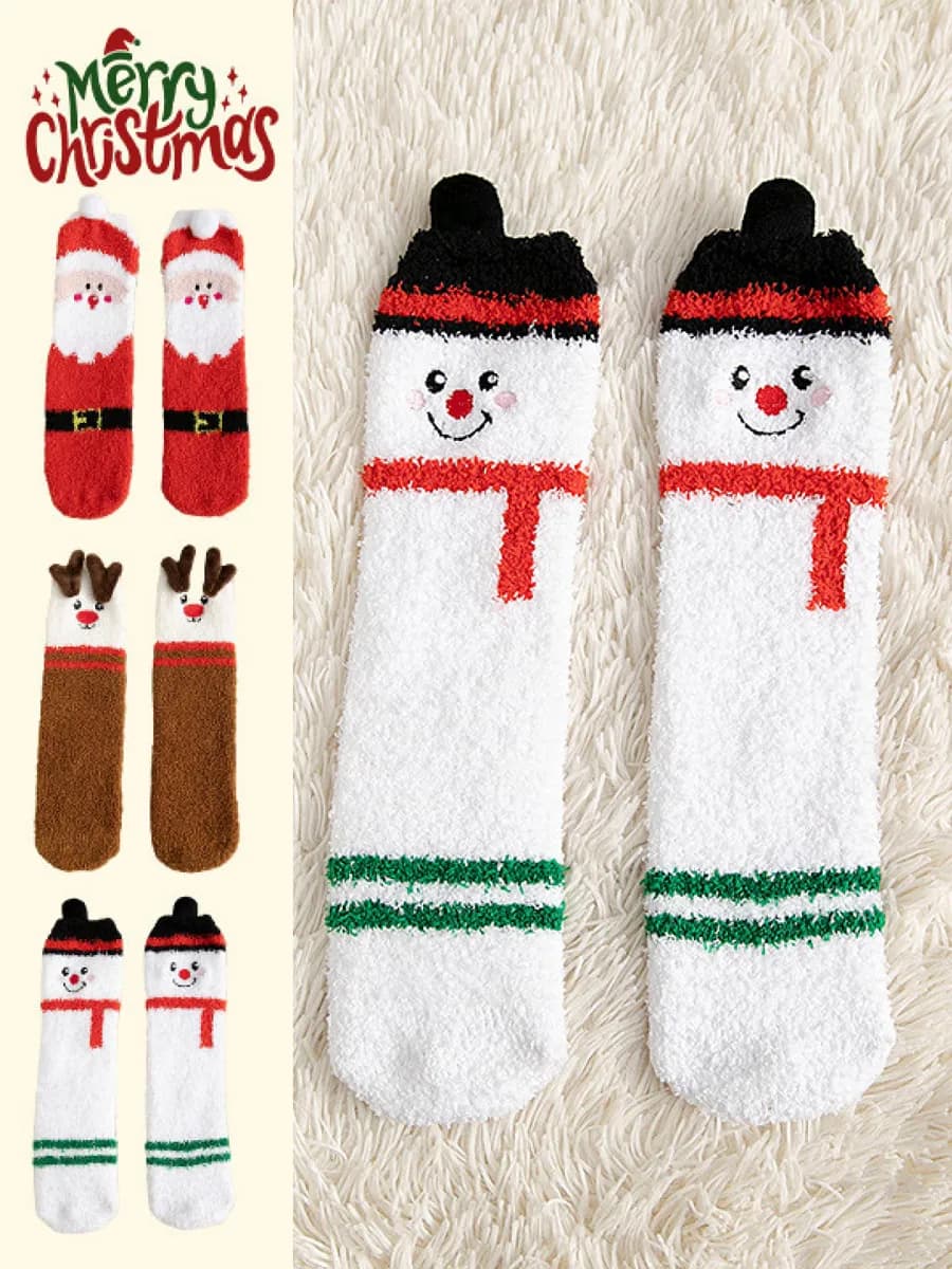 Носки новогодние, махровые, 1 пара - фото 1