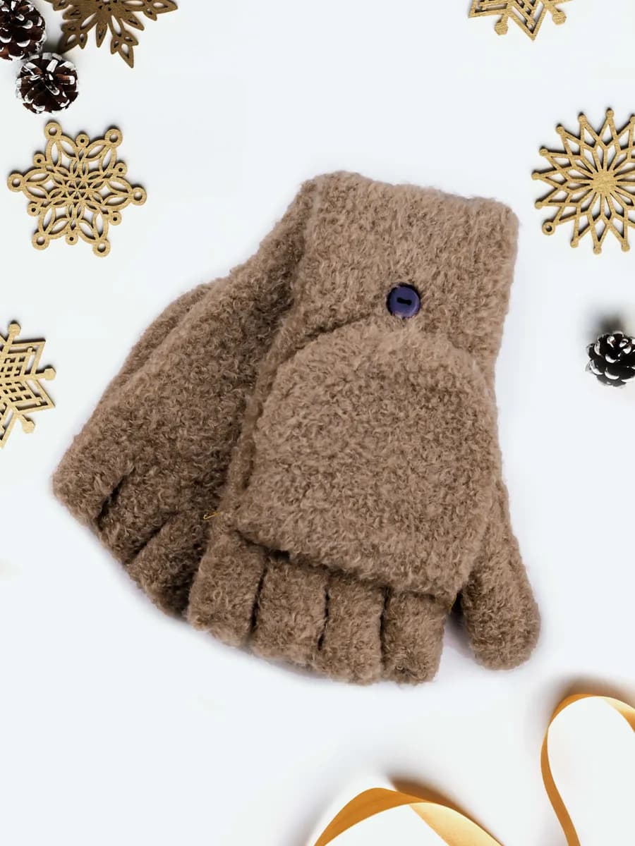 Перчатки-варежки (митенки)