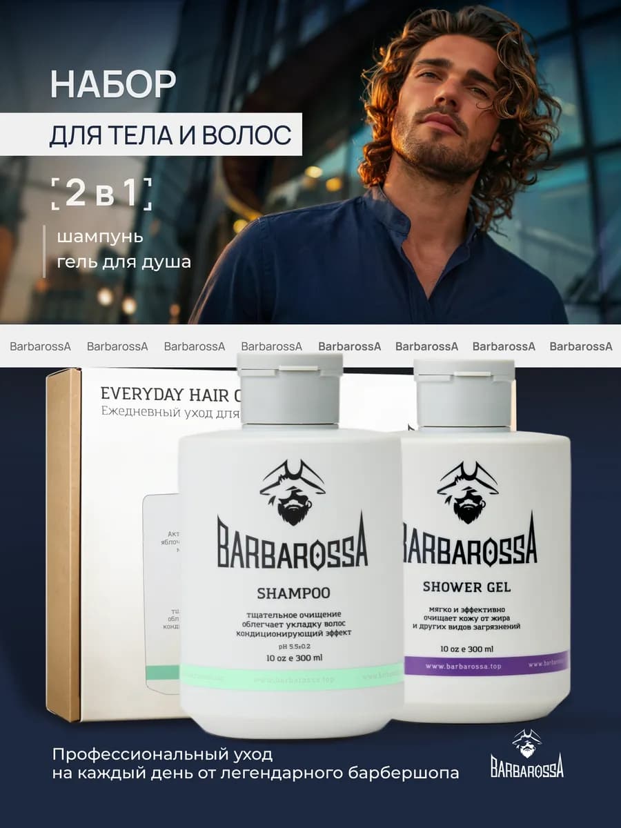 Набор шампунь и гель для душа мужской