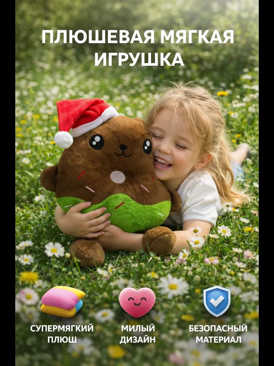 Мягкая игрушка Пончик Мишка