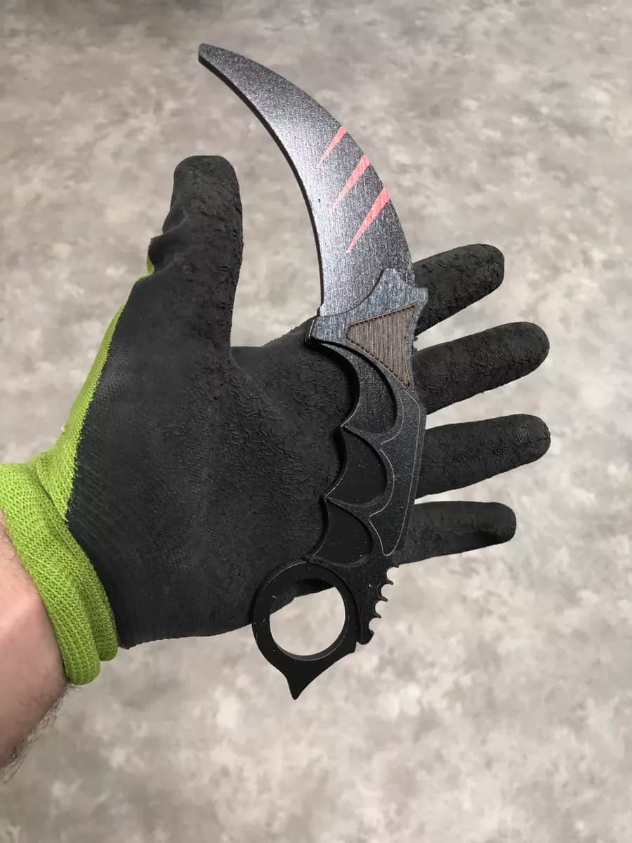 Игрушечный нож детский Cnfyljaa 2 керамбит из дерева Scratch