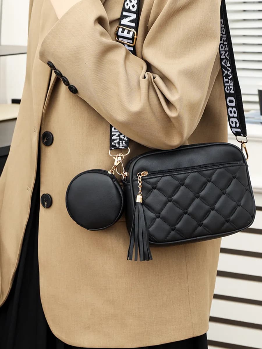 Сумка через плечо кросс боди женская черная