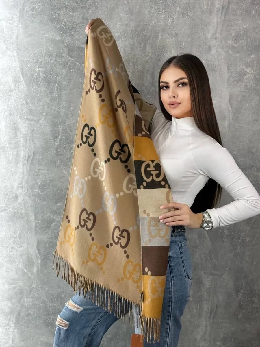 Шарф кашемировый теплый подарок на 8 марта палантин весна