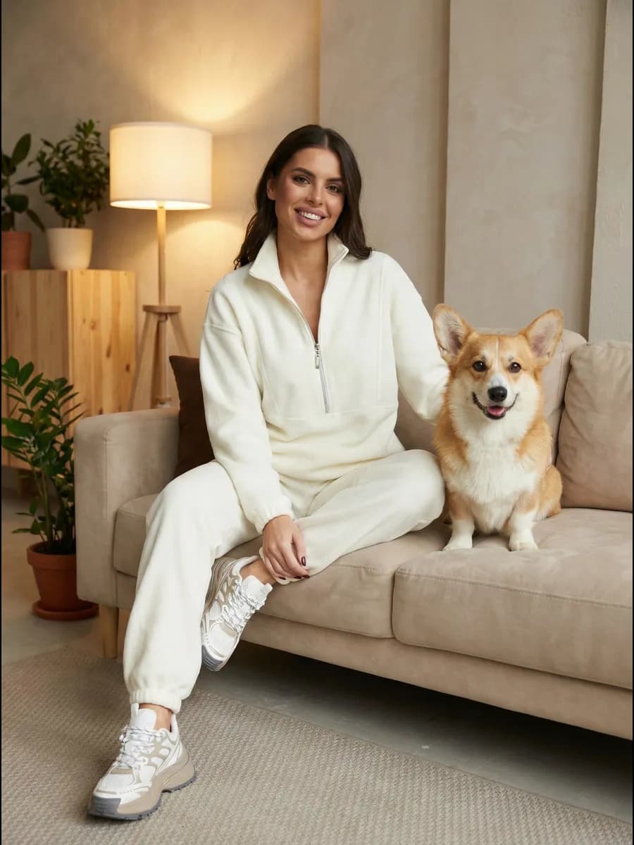 Флисовый спортивный костюм