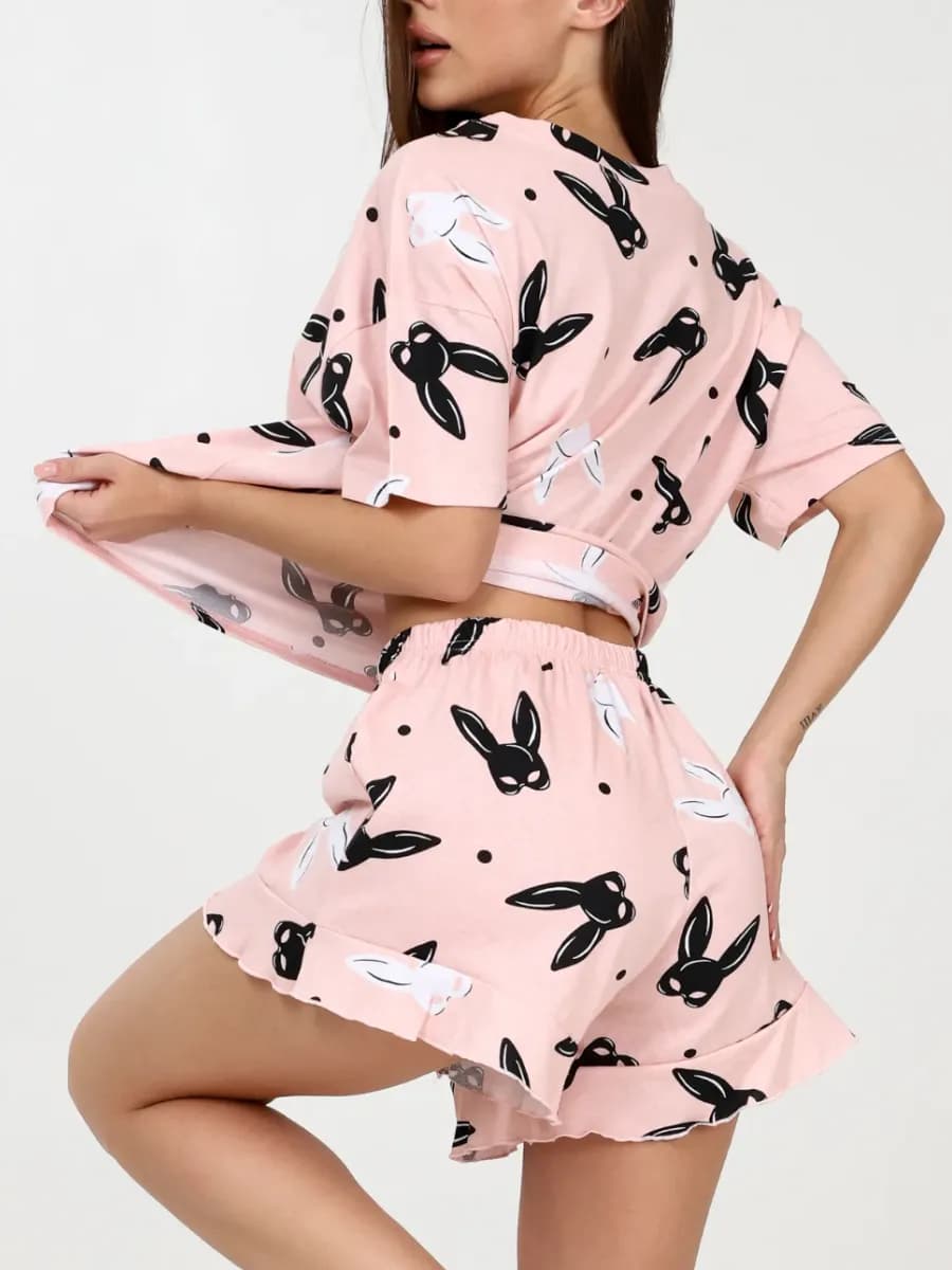 Пижама летняя с шортами больших размеров