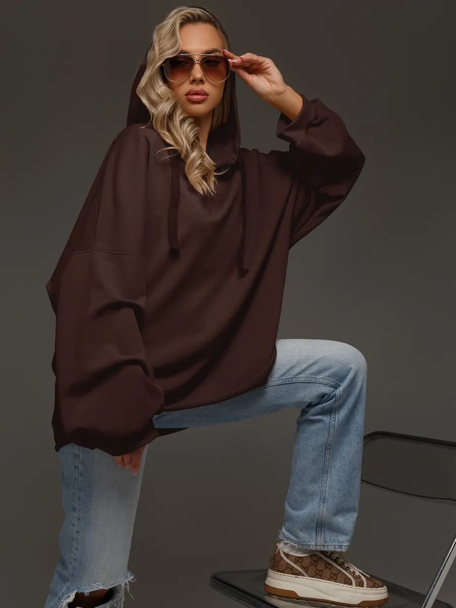 Худи оверсайз кофта без начеса
