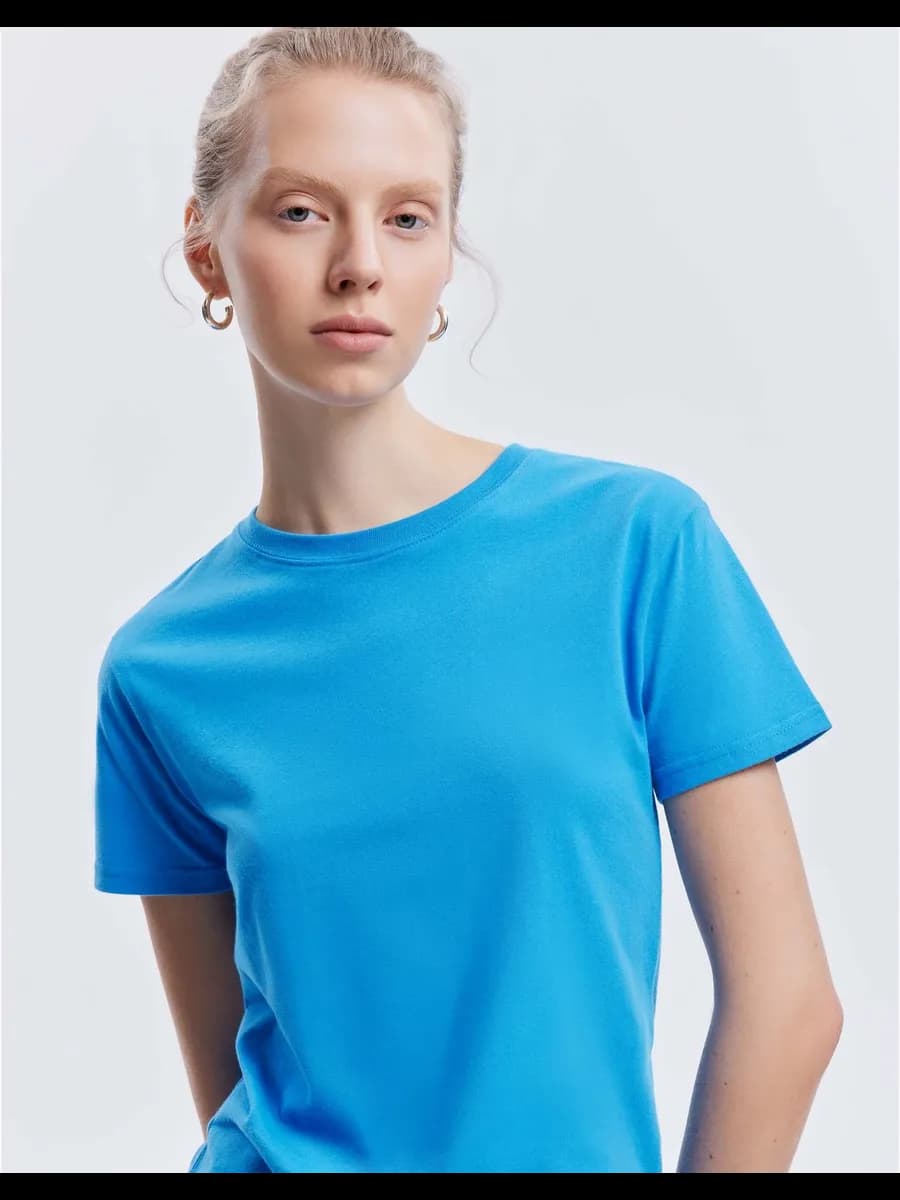 Синяя базовая футболка Straight из тонкого джерси