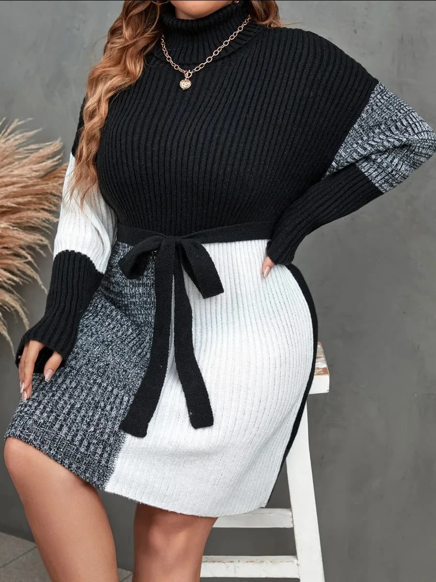 Платье офисное больших размеров осень