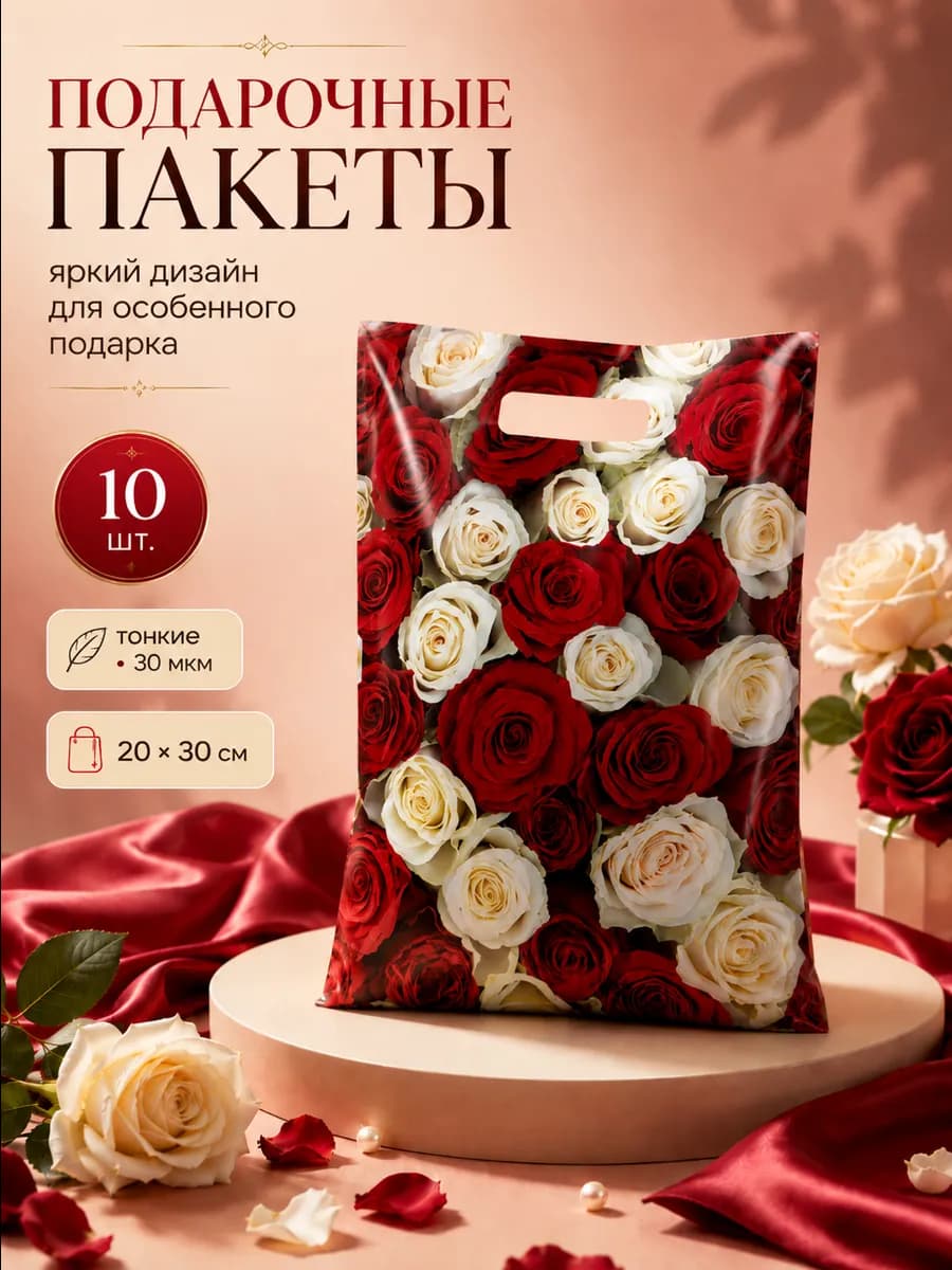 Набор подарочных пакетов 10 штук