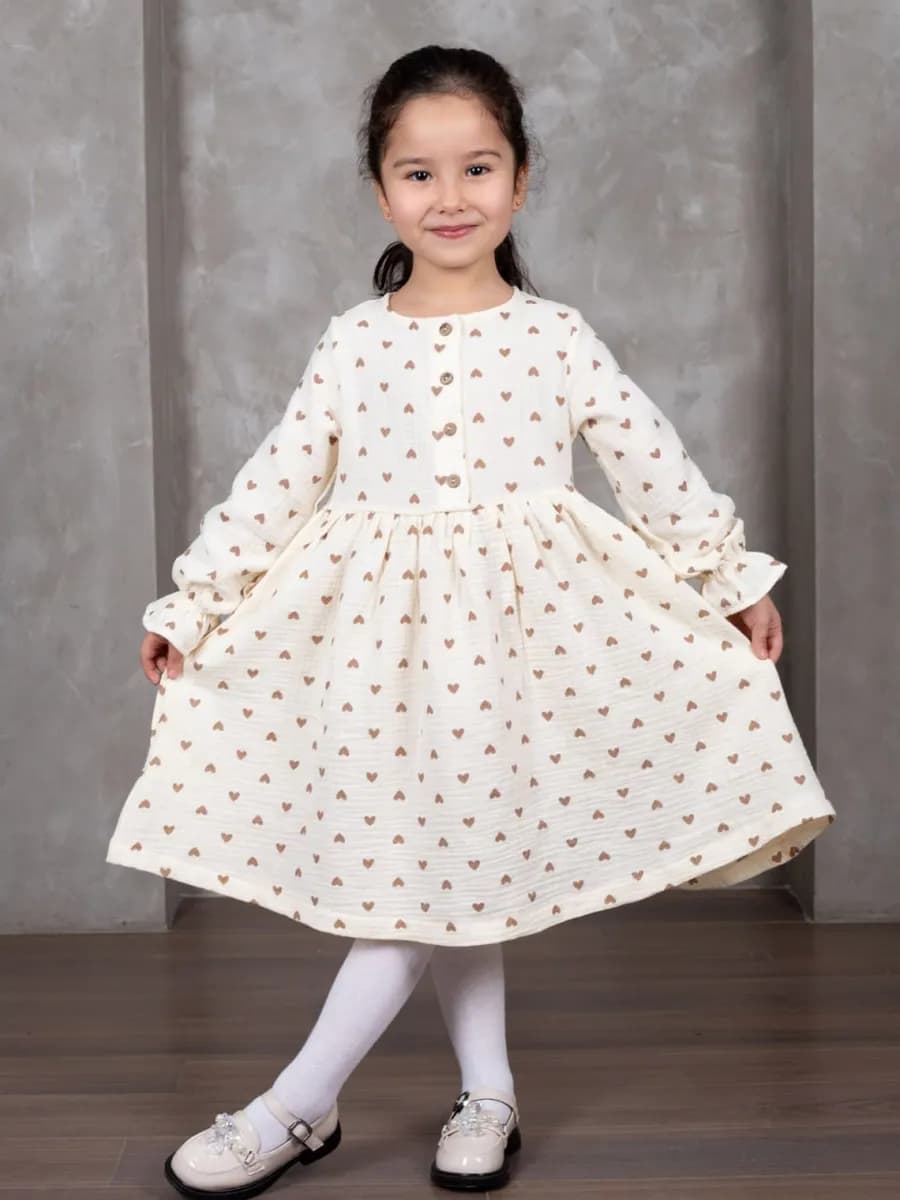 Платье в садик муслиновое нарядное - фото 1