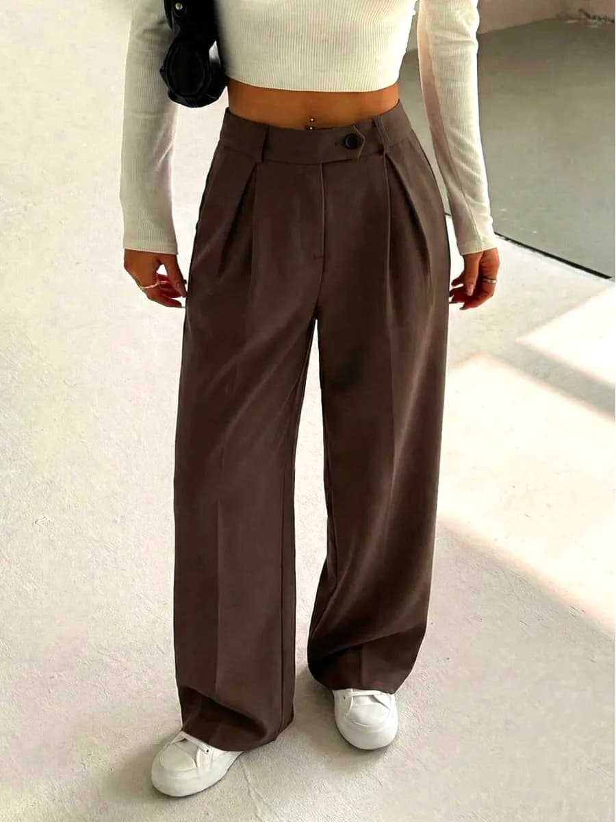 Брюки классические палаццо прямые