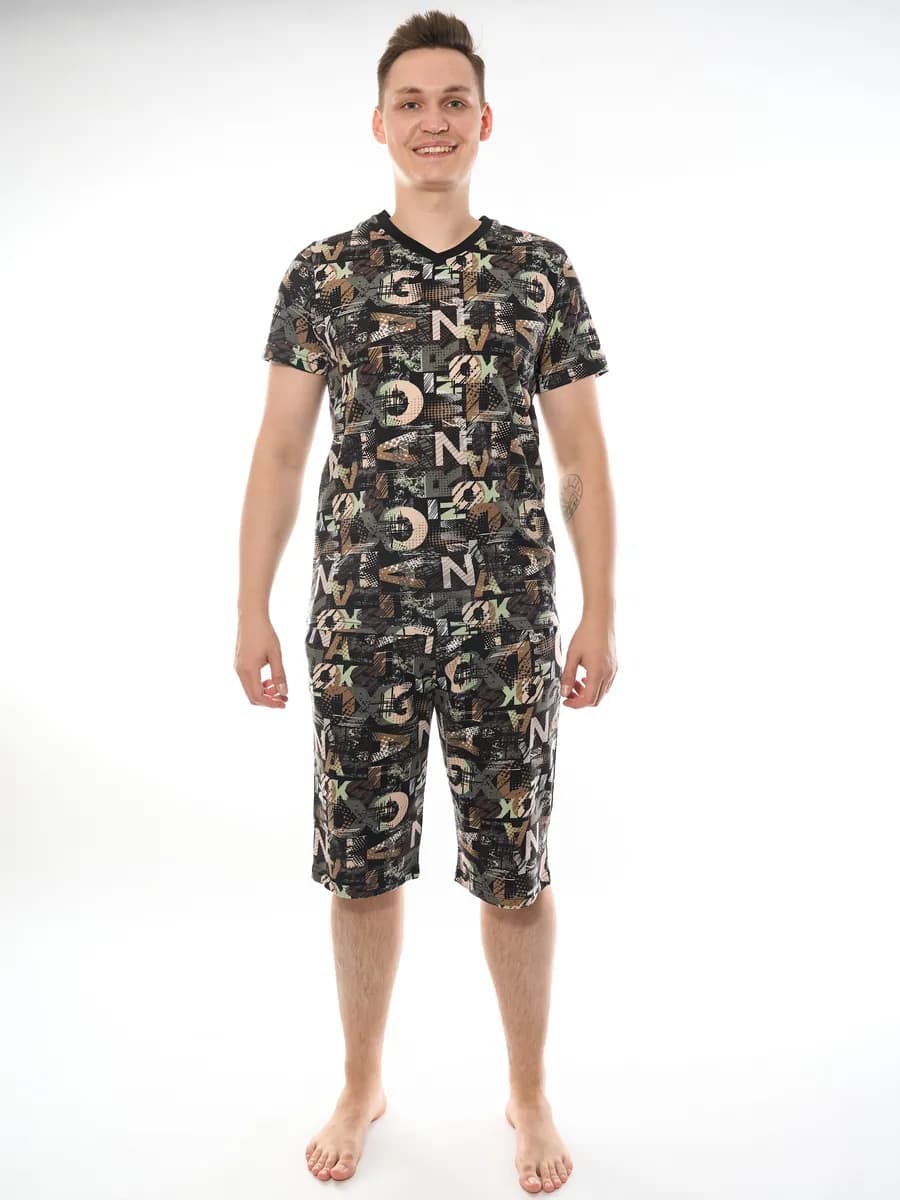 Домашний костюм пижама с шортами