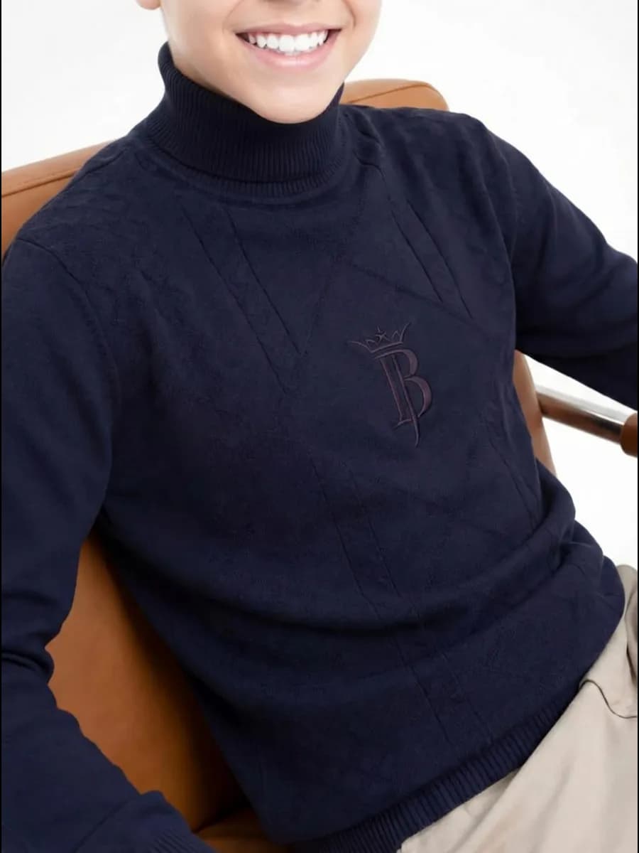 Водолазка детская вязаная с длинным рукавом