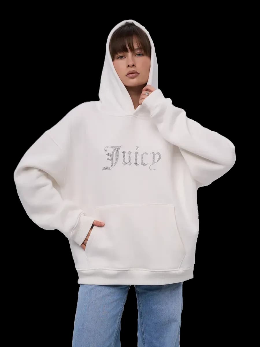 Худи оверсайз со стразами