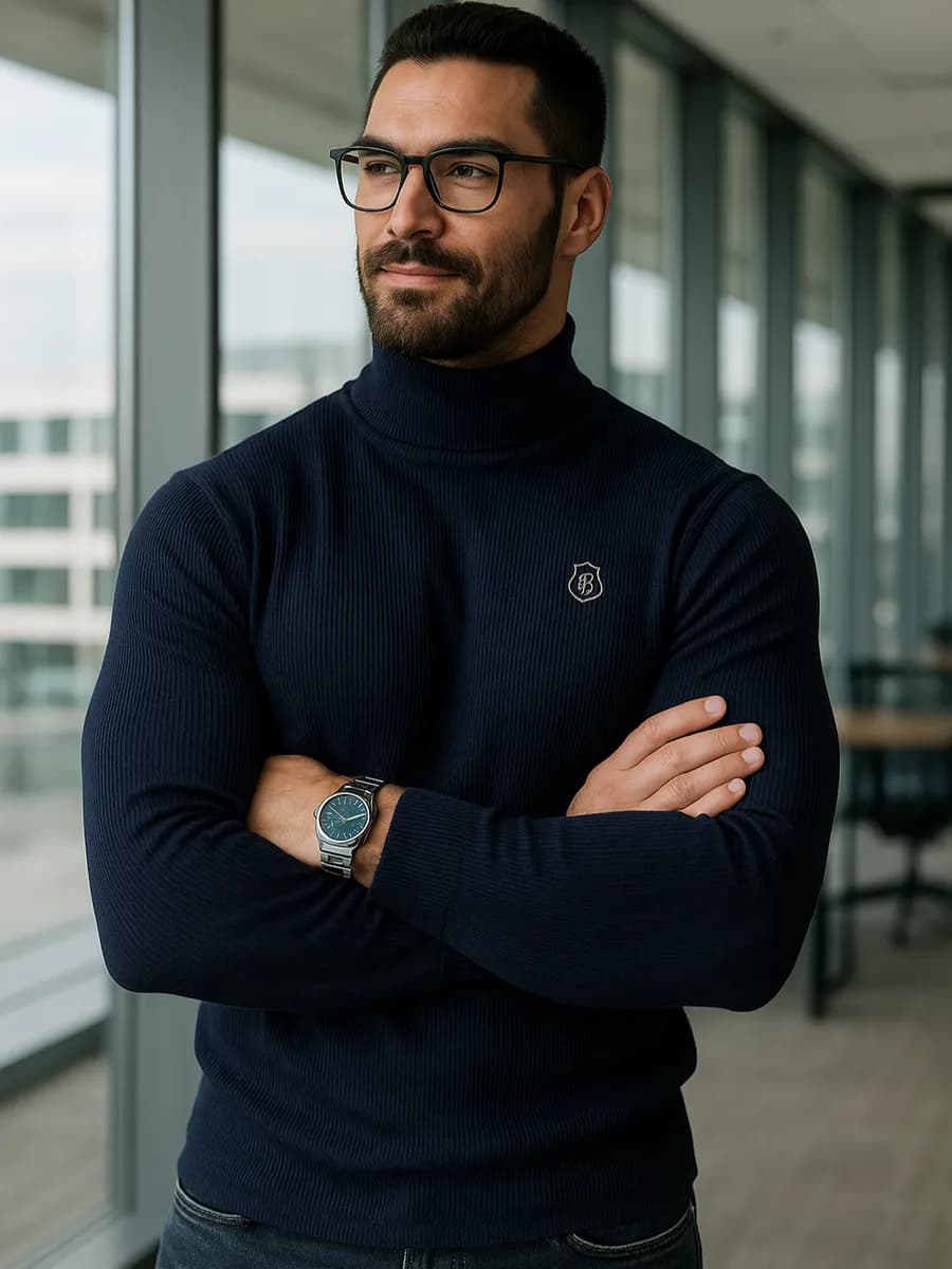 Водолазка с горлом в рубчик - фото 1