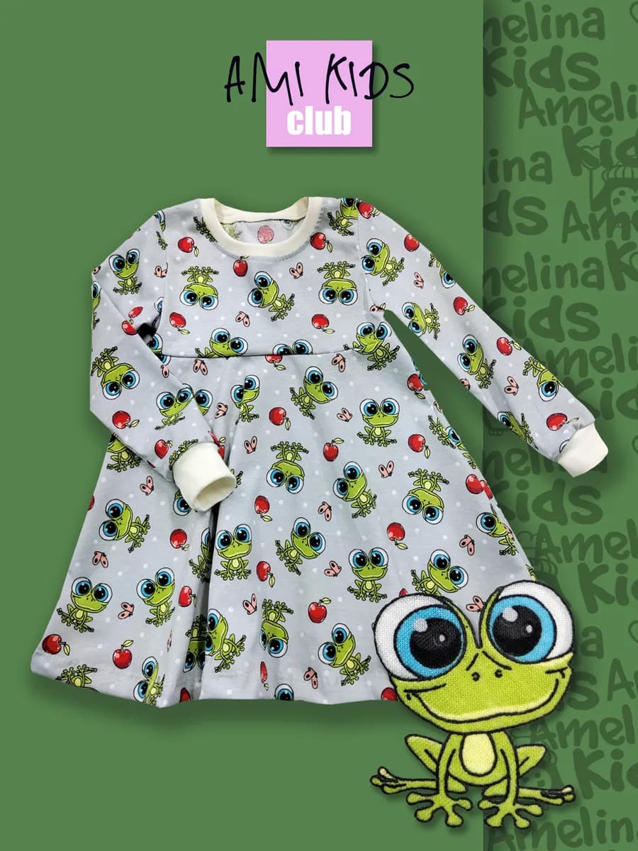 Платье с длинным рукавом